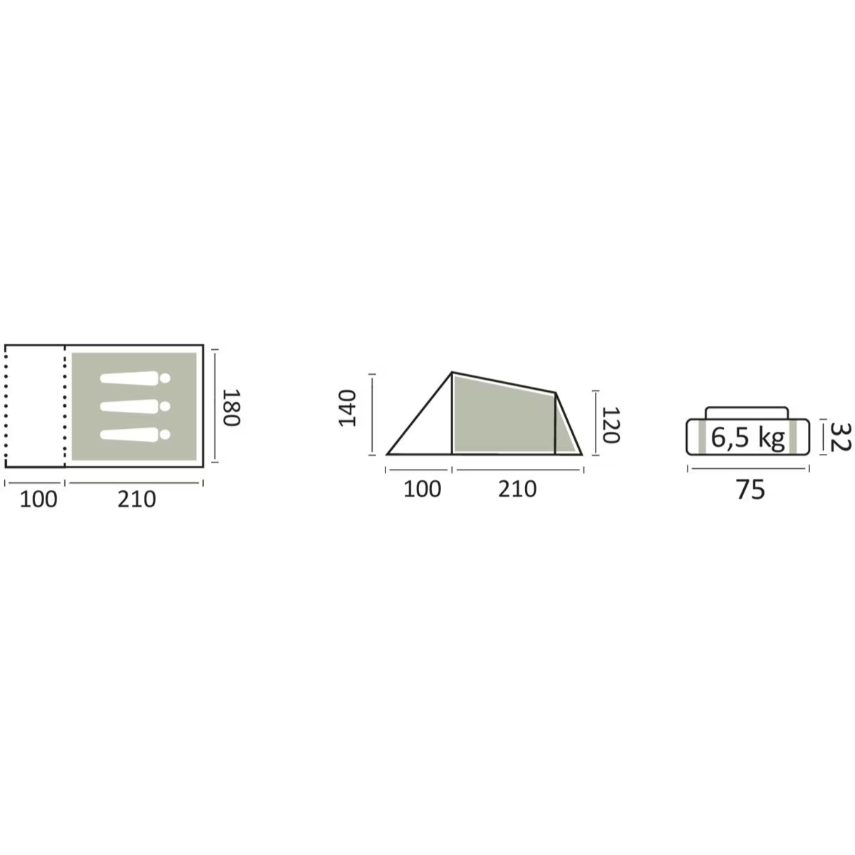 TRIGANO aufblasbares Familienzelt DIABLO 3 - M-V948G03