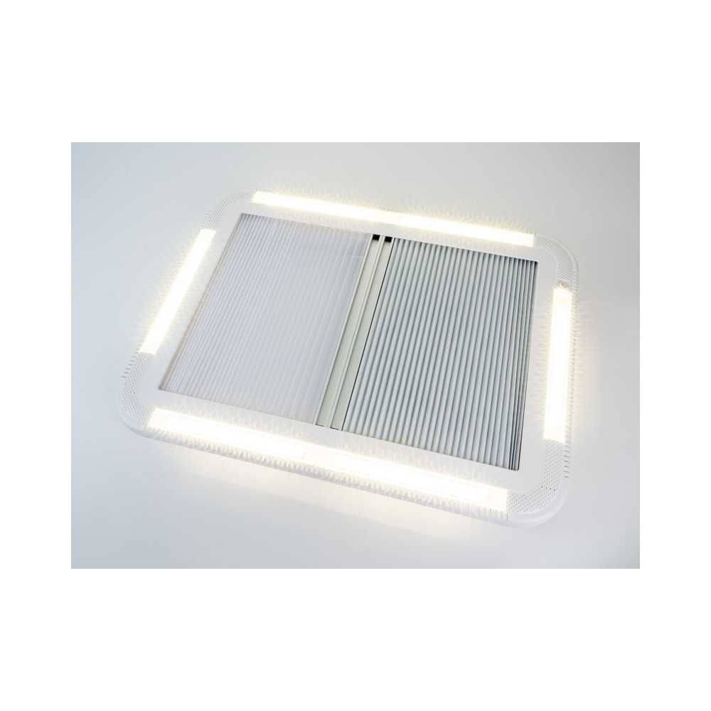 CARBEST Dachhaube 700 x 500 mm mit Zwangsbelueftung mit LED Dachstaerke 25-60 mm Grau getoent - 318780