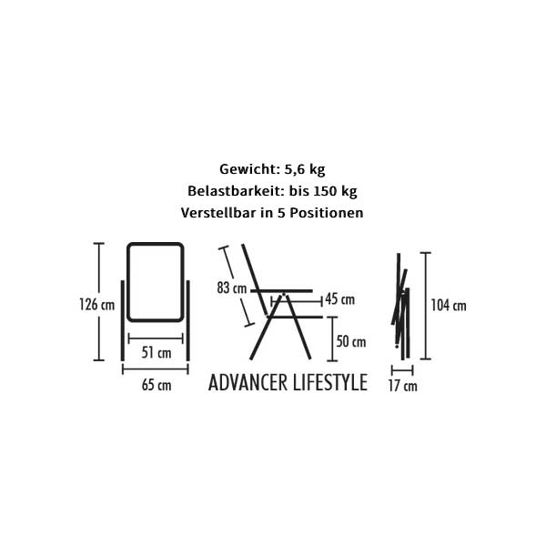Set WESTFIELD Advancer Lifestyle Stuhl grey - Performance Series - 201-884 LG 4 Stuehle