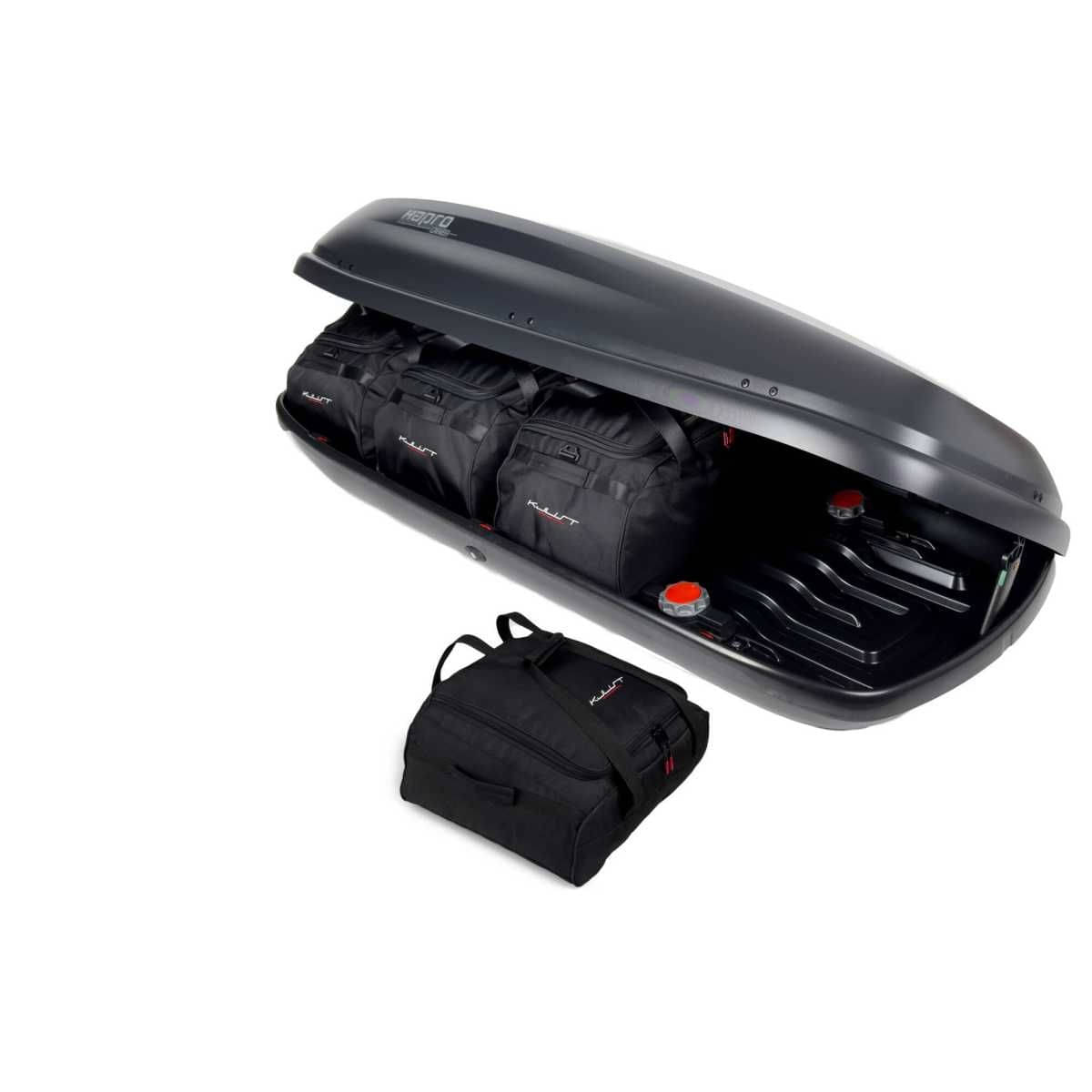 KJUST Dachboxen Taschen Set fuer Dachbox HAPRO CARVER 430 4er-Set - 13154