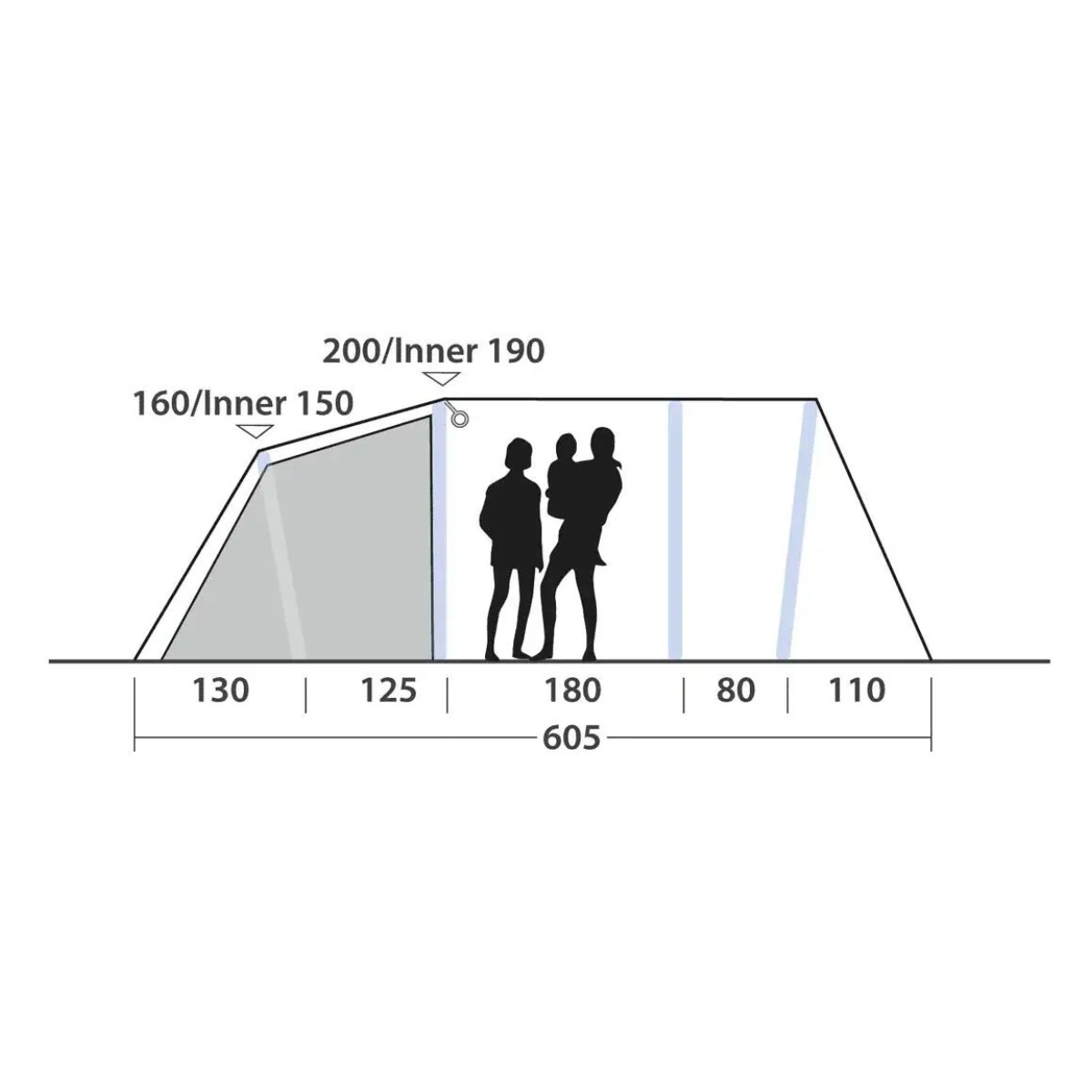 Outwell Familienzelt Hornet 5 Air - 111607