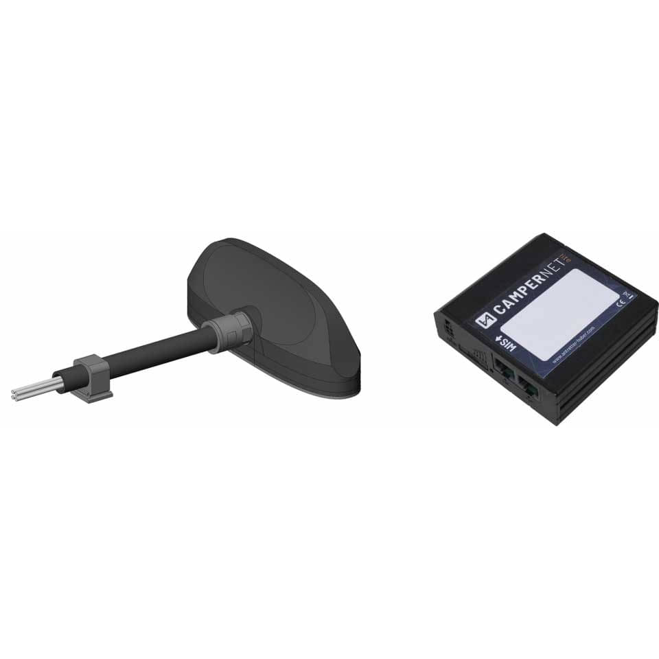 ANTRETTER - HUBER CAMPERNETlite Router mit Dachfinne seitliche Kabelfuehrung