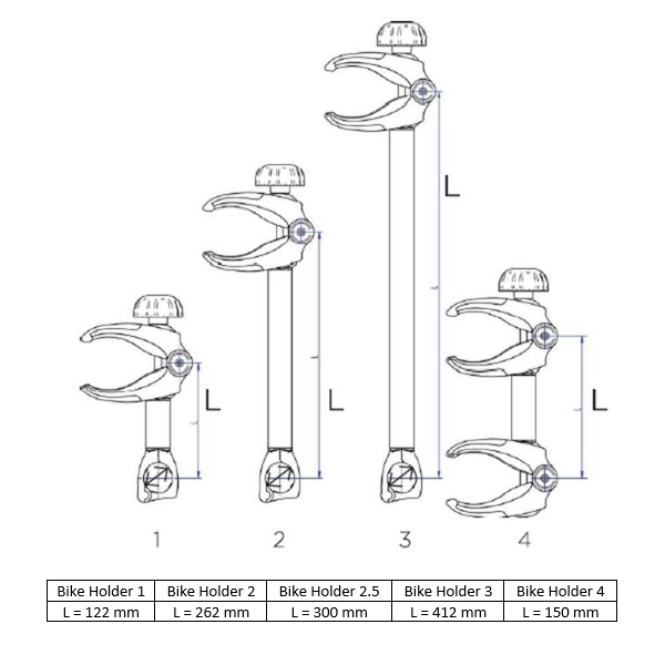 Thule Bike Holder 3 with AcuTight Knob - 302523 - Fahrradhalter Thule Bike Holder 3 abschliessbar AcuTight 41 cm