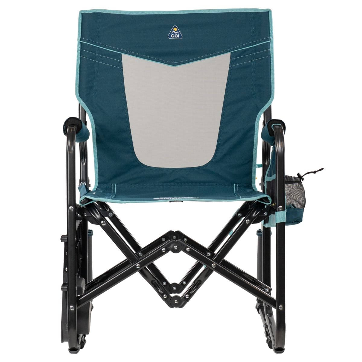 GCI faltbarer Schaukelstuhl Stowaway Rocker mit Seitentisch Teal - 379266
