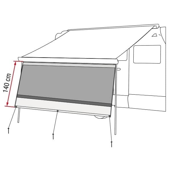 Vorderwand FIAMMA Blocker 300 cm