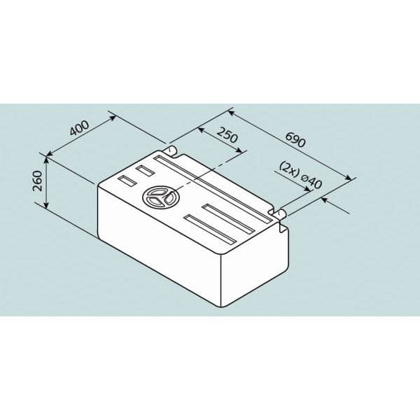 FUSION Frischwassertank Weiß 63 Liter FUSION Frischwassertank Weiss 63 Liter
