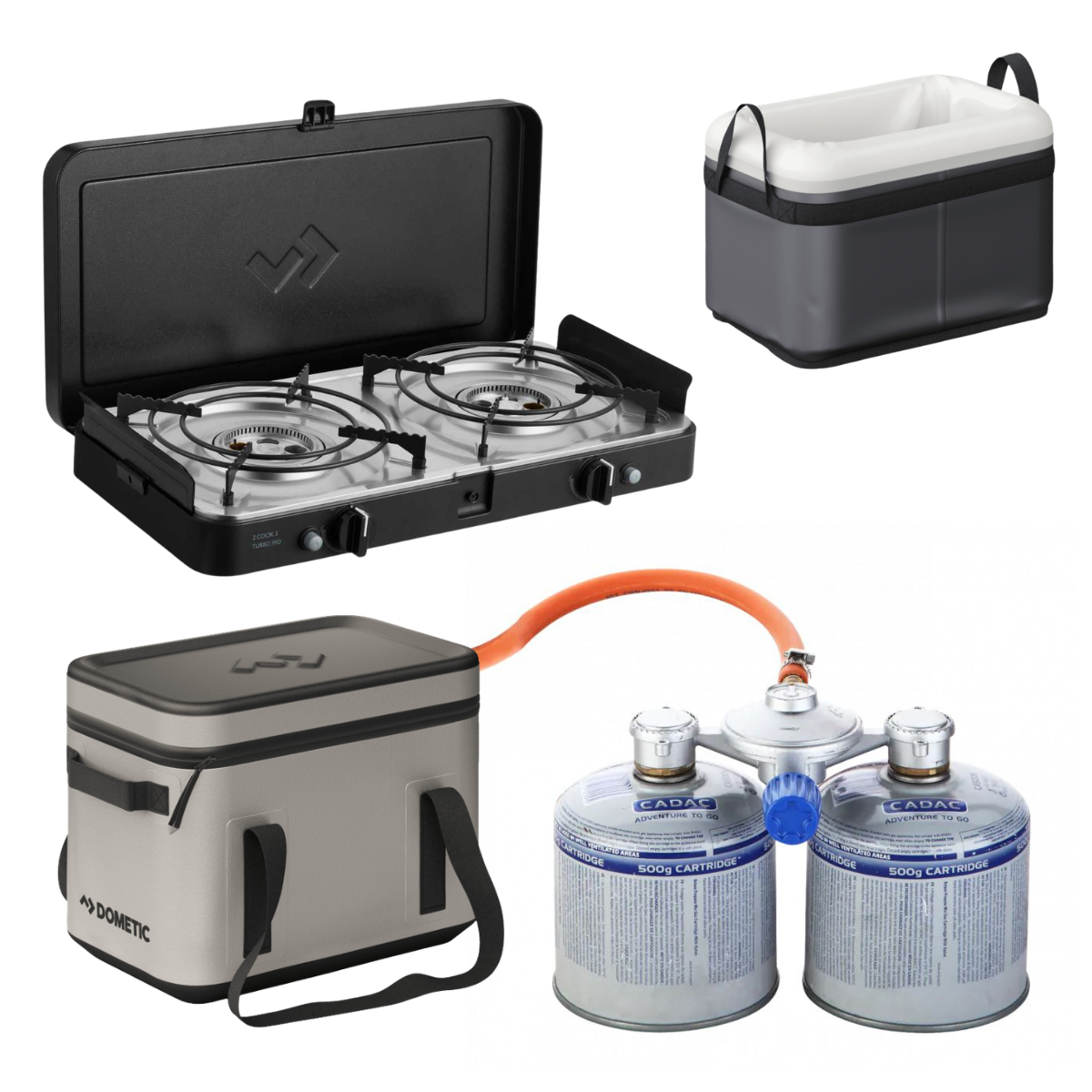 CADAC 2 Cook 3 Turbo FFD Stove 50mbar - Premium-Set 1.0 - 203F2C-10-DE 346-10-DE CA500-N 9600050768 9600050791