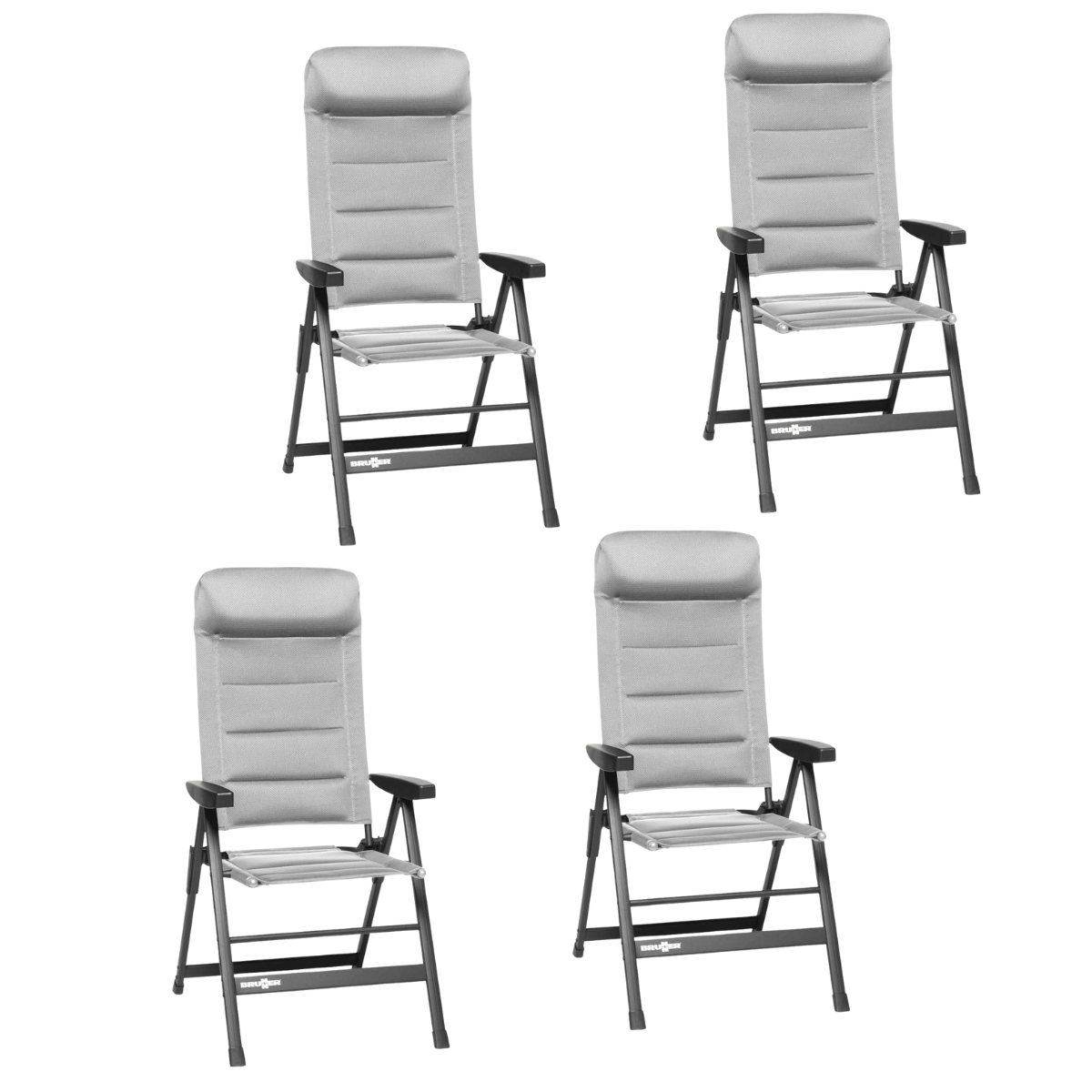 BRUNNER Campingstuhl SKYE 3D Hellgrau 4er-Set - 0404063N.C06