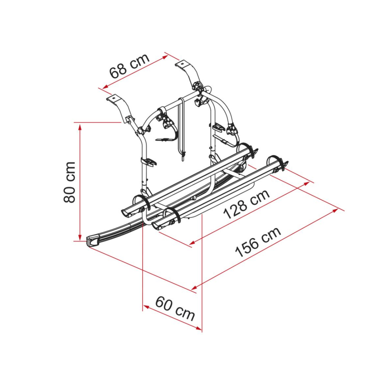 FIAMMA Carry Bike Ford Custom Nugget Deep Black schwarz Fahrradtraeger fuer 2 Fahrraeder - 02096B07A