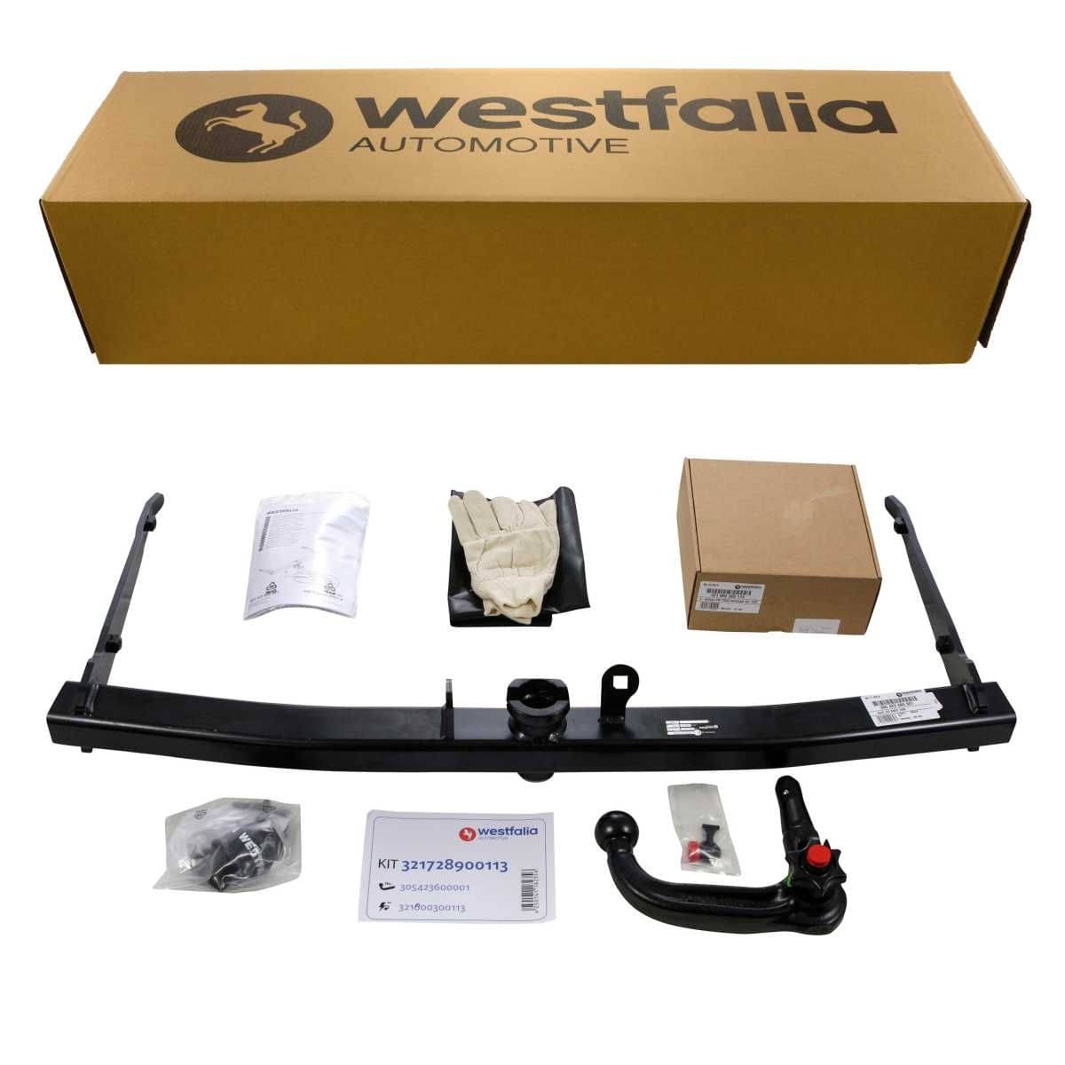 WESTFALIA Abnehmbare Anhängerkupplung VW Tiguan 09/2007-03/2016 Set inkl. 13-pol. E-Satz Westfalia Abnehmbare Anhaengerkupplung fuer VW Tiguan 1 -BJ 09-2007-03-2016- - im Set mit 13-pol. fahrzeugspezifischem Elektrosatz - 321728900113