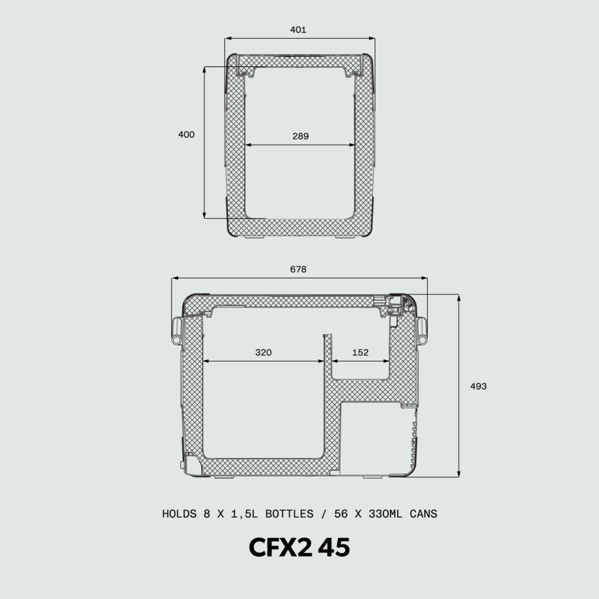 DOMETIC CoolFreeze CFX2 45 Kompressor Kuehlbox 12-24-230 V 45 L - 9620015887