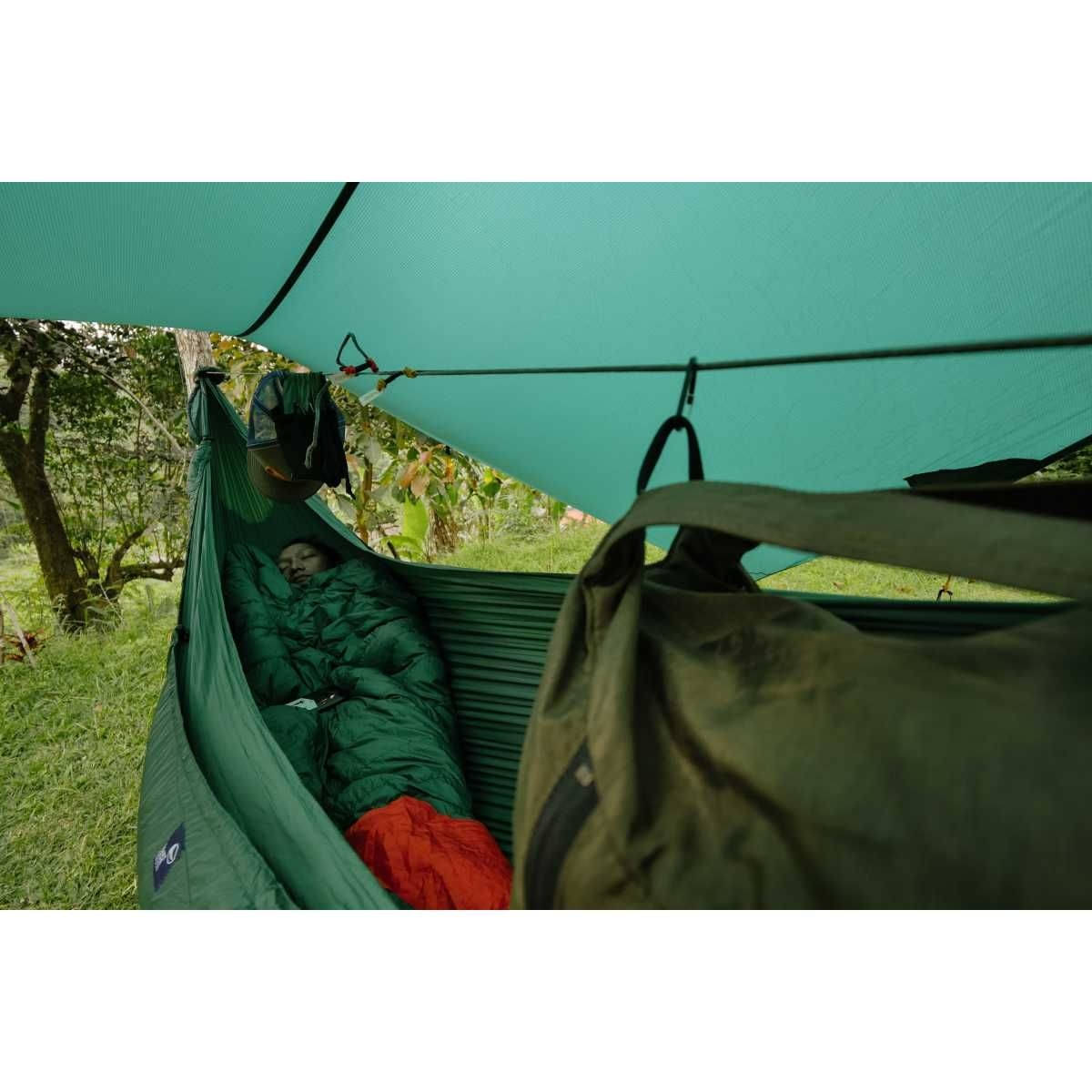 TICKET TO THE MOON Lightest Tarp Sil-Nylon Ultralight Hammock Tarp Forest Green - TMLTARP