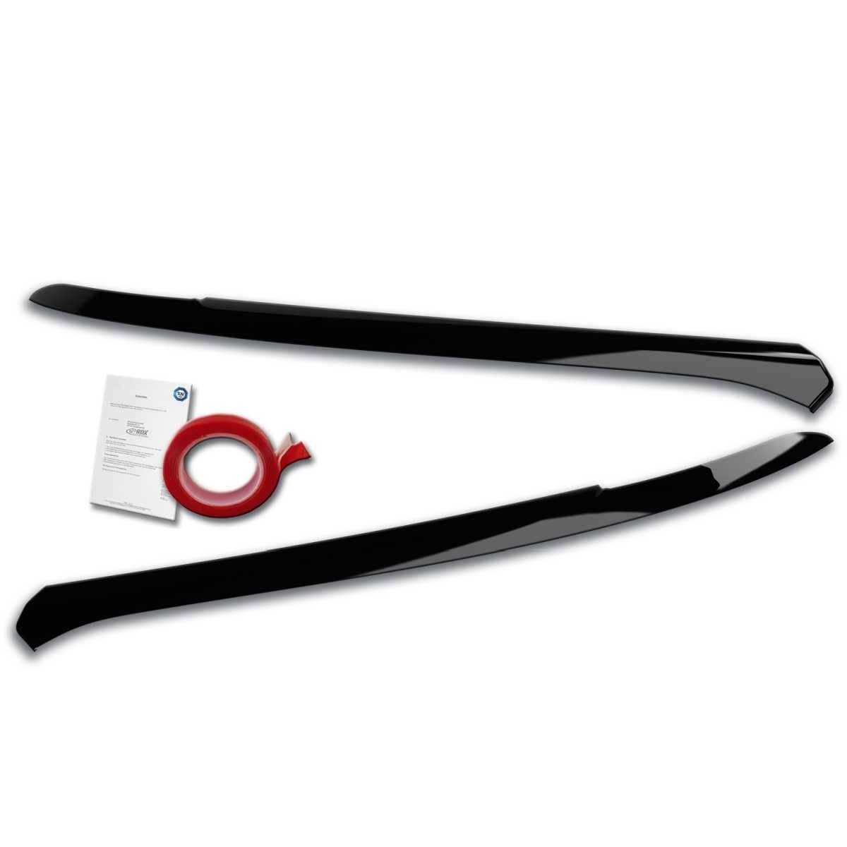 RDX Racedesign Scheinwerferblenden Boeser Blick fuer VW T-Roc A1 Bj. 2017-2021 Schwarz Glaenzend - RDSB181-GZD