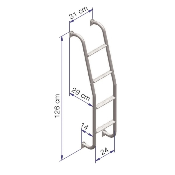 Thule Ladder 4 Steps - 307490 - Leiter THULE Van 4 Stufen