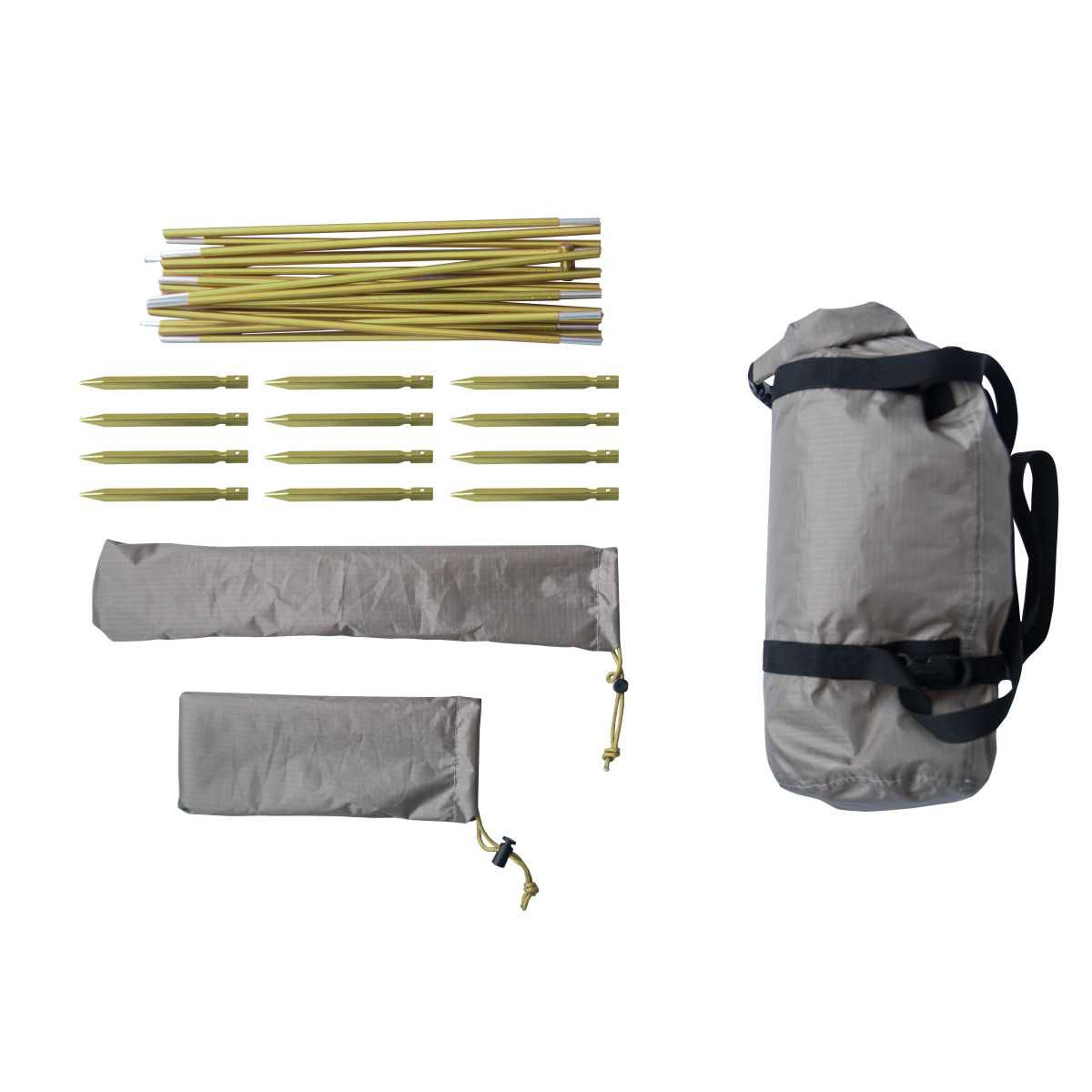 TAMBU BINODANA Trekking Kuppelzelt Beige 2 Personen - 20210802