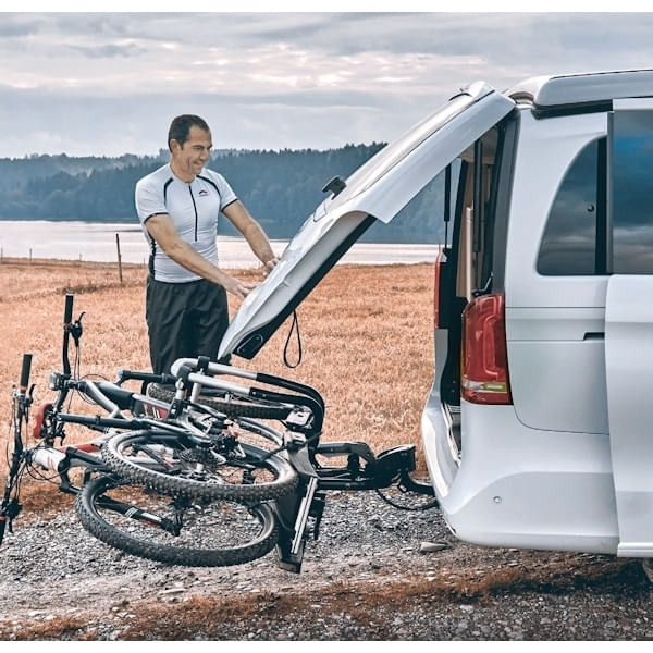 ATERA GENIO PRO Advanced 022784 Fahrradtraeger 2er Red Edition faltbar inkl- Tasche- Limitierte Auflage zum 60- Geburtstag von Atera - Red Edition- Fahrradtraeger fuer die Anhaengerkupplung von ATERA aus dem Allgaeu