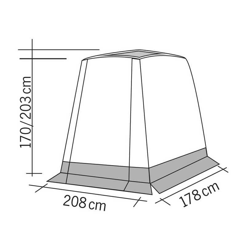 REIMO TENT Heckzelt TRAPEZ fuer VW Caddy ab Bj. 2004 und Mini-Vans - 93791