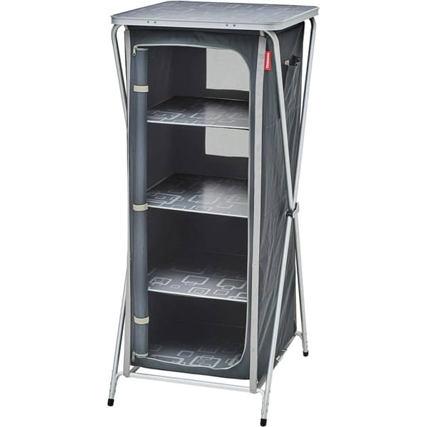 TRIGANO Faltschrank XL- 140x66x40 cm- Grau-Schwarz - M-M047E63