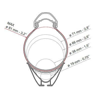 Set FIAMMA Carry Bike Frame Fahrradtraeger Mercedes Sprinter ab Bj. 2018 3 Raeder Modell 2023 02096-35--08753-02--08831A01--98656M566