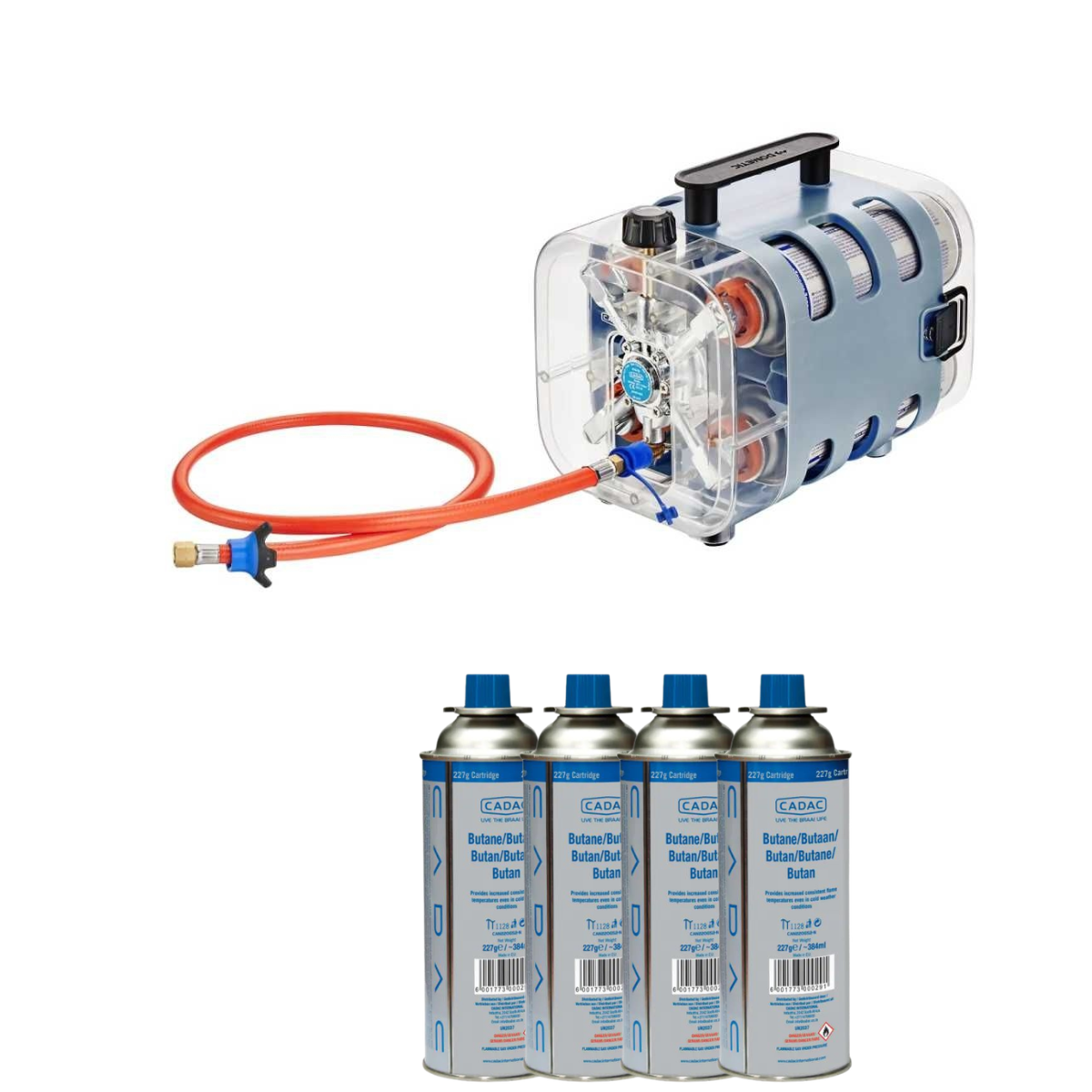 CADAC Quad Power Pak 30 mbar inkl. Ventilkartuschen 227g 4er-Set - 374C-EF CAN220GS2-N