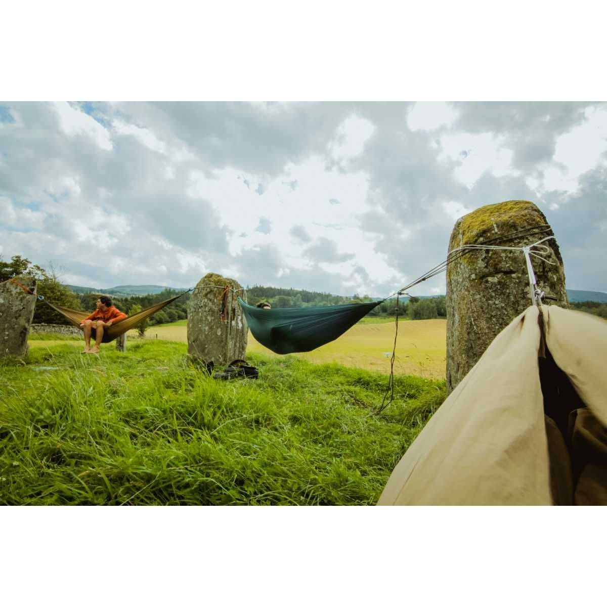 TICKET TO THE MOON Compact Hammock Haengematte Dark Green inkl. Lightest Straps - TMC05 TMLSTRAP