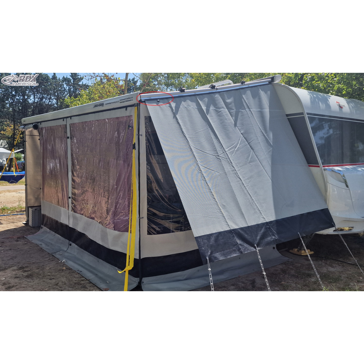 RDX Doppelkederleiste DUO-KEDER 23-5 cm fuer Camping-Markisen - RDCP1235