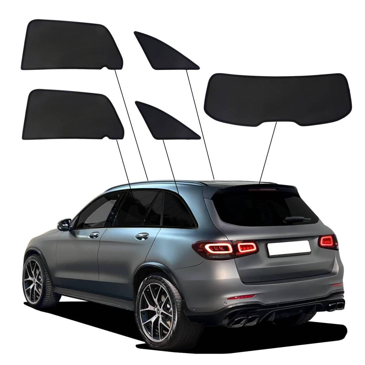 WINDESA SunClip Sonnenschutz - Sichtschutz Mercedes GLC X253 Bj. 2015-2022 Set ABC - sun-10489abc