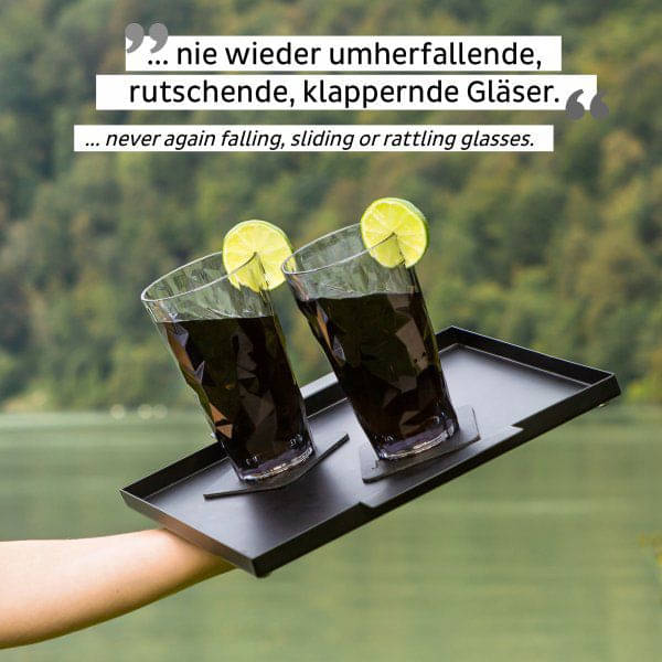 SILWY Magnet Kunststoffglaeser LONGDRINK -2er Set- Hightech grey KO-LD-G-2