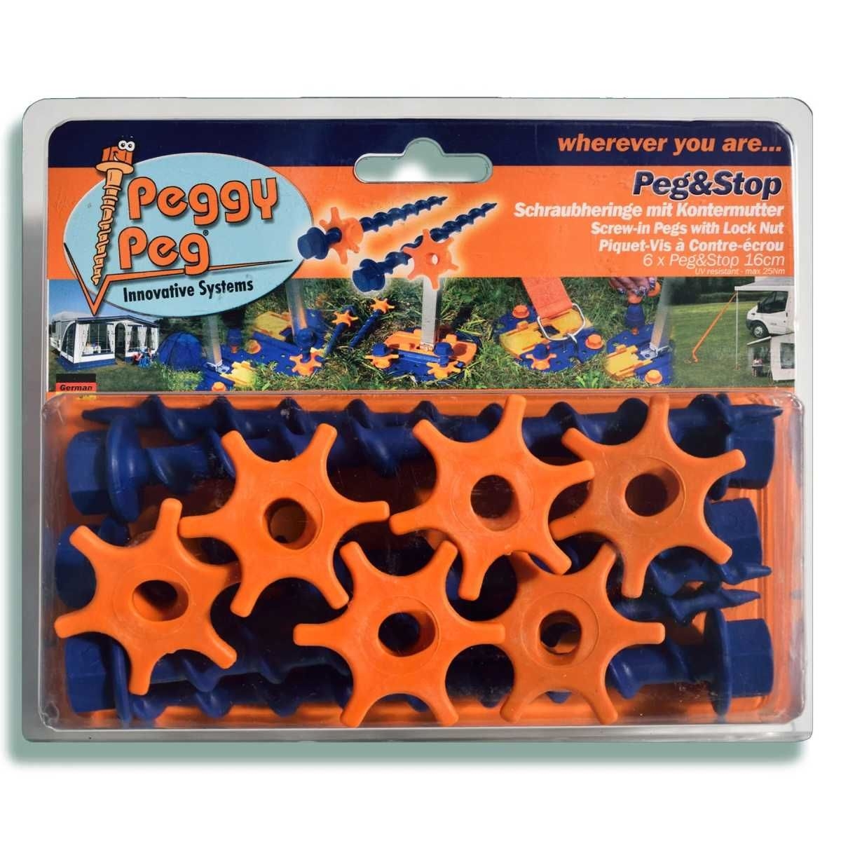 PEGGY PEG Peg-Stop Small 16 cm fuer alle Ankerplatten 6er Set - PP01