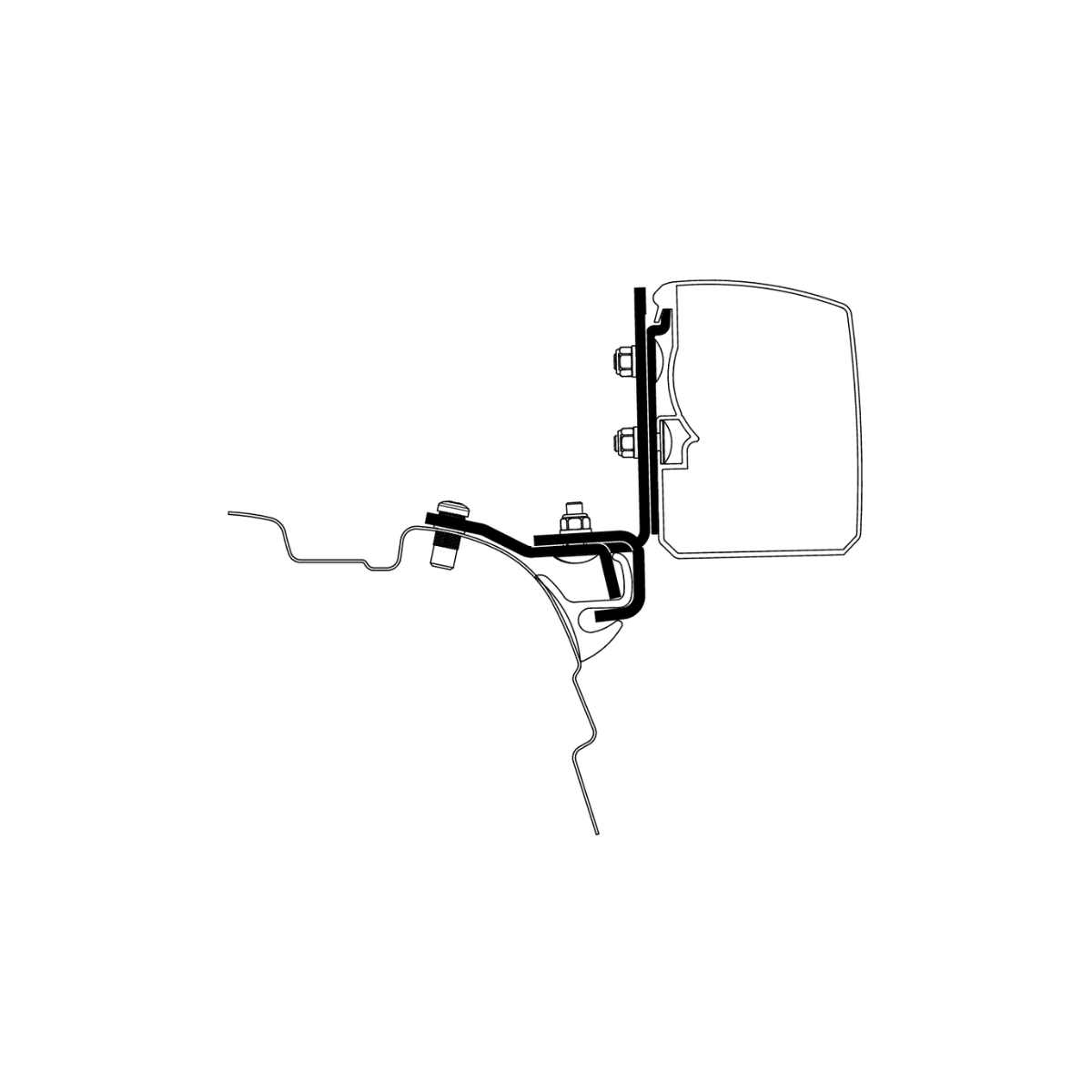 THULE Adapter Kit VW T5 T6 Brandrup Rail für Markise 3200 301916 THULE Adapter Kit VW T5 T6 Brandrup Rail fuer Markise 3200 301916