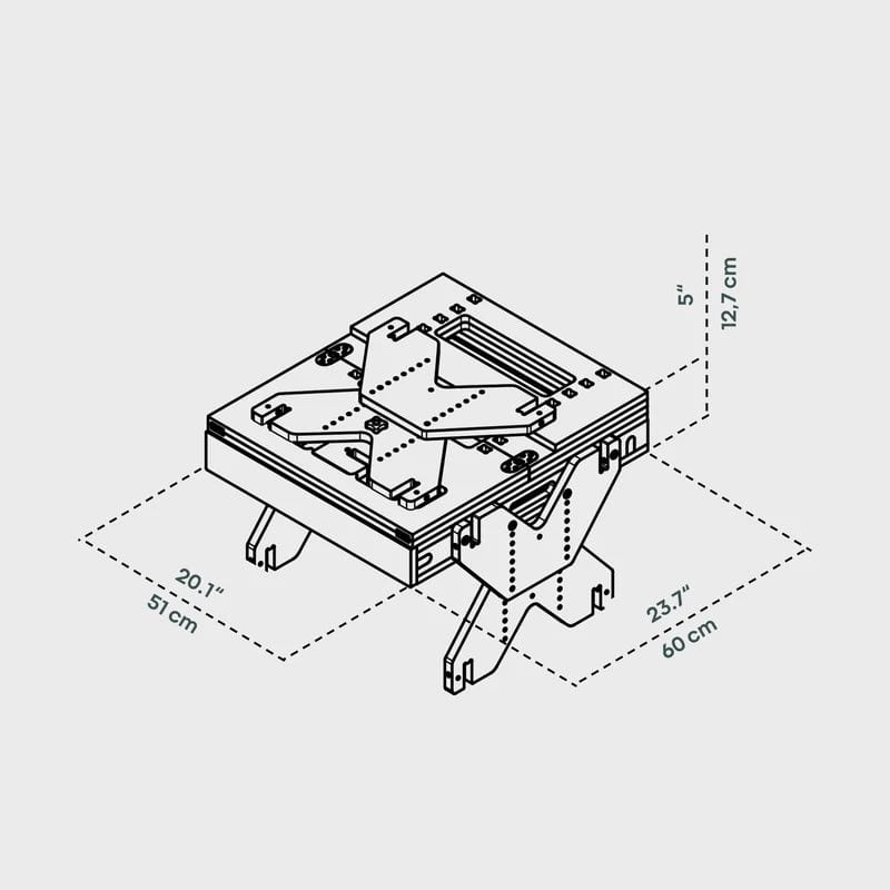 BOXIO - RACK Modulares Campingbett inkl. Fuss-Set- Bundle XS - BOX-BED-BUNDLE-XS