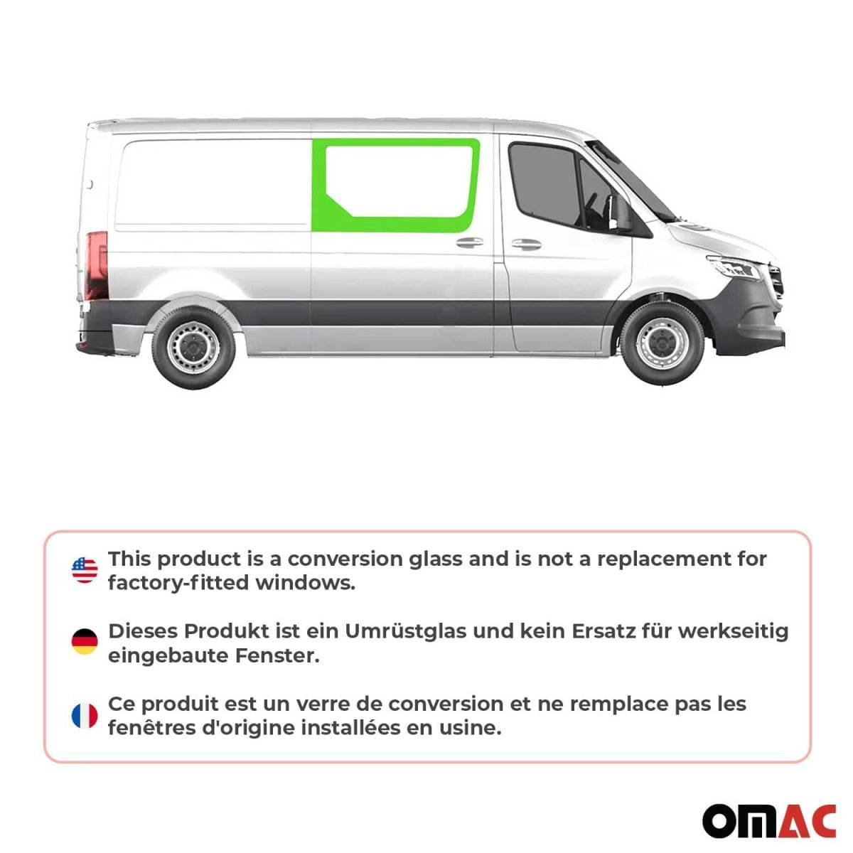 OMAC Seitenfenster Seitenscheibe MB Sprinter W906 L2/L3/L4 Bj. 2006-2018 Schiebetür Rechts OMAC Seitenfenster Seitenscheibe MB Sprinter W906 L2-L3-L4 Bj. 2006-2018 Schiebetuer Rechts - 4724405-1FSDFR