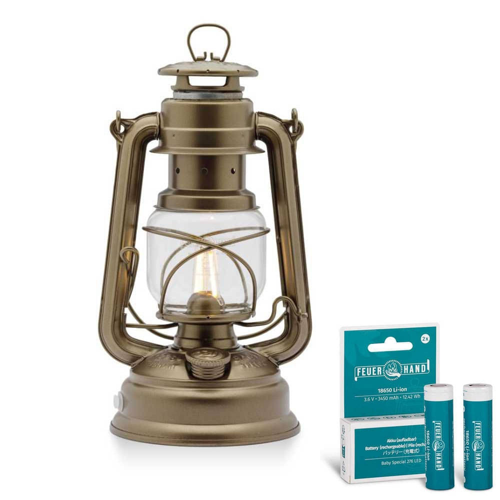 FEUERHAND LED Laterne Baby Special 276 Bronze Starter-Set 2.0