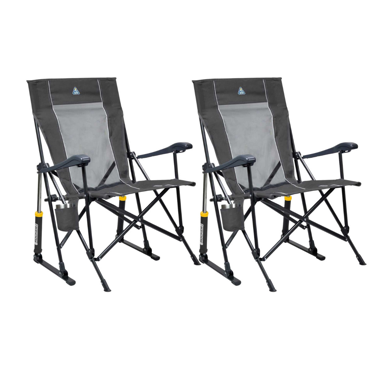 Set GCI faltbarer Schaukelstuhl RoadTrip Rocker Dark Charcoal 2 Stuehle - 376339