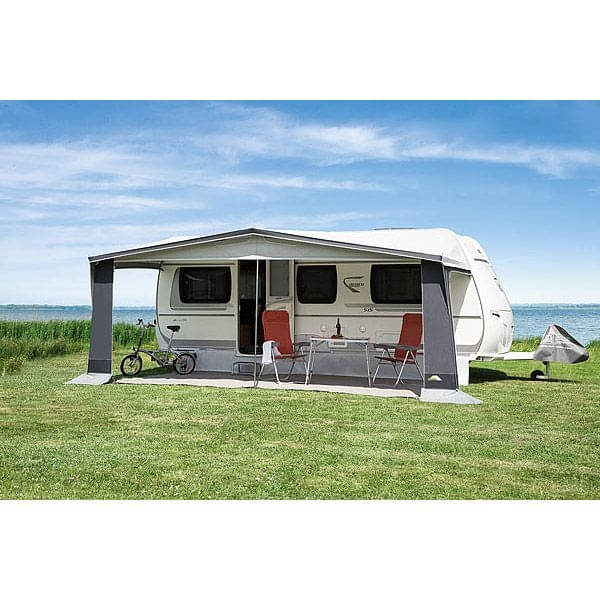 DWT Wohnwagen-Vorzelt POLO Gr. 10 Umlaufmass 821-850 cm Tiefe 240 cm mit 25 mm Stahlgestaenge