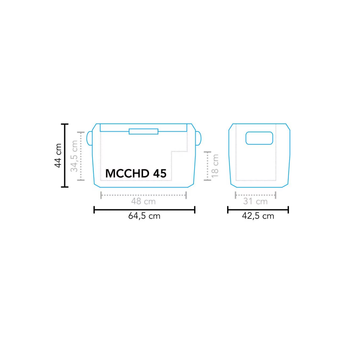 Mestic MCCHD-45 Hochleistungs-Kompressor Kuehlbox 12-24 V 43 L - 1503580