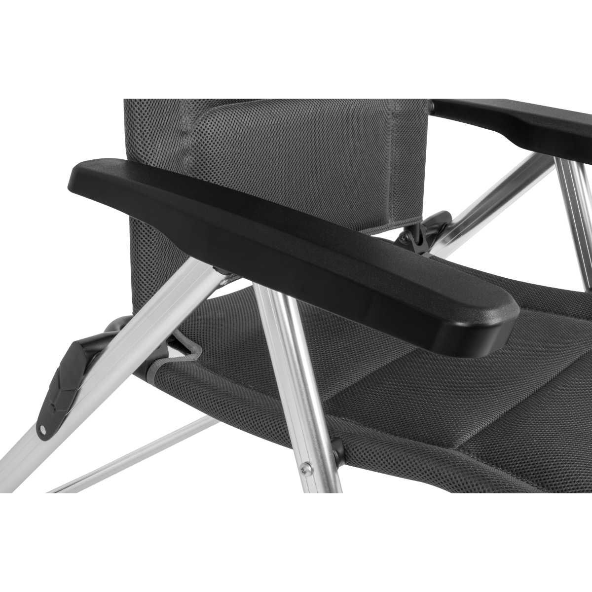 BRUNNER Campingstuhl ARAVEL H2L Dunkelgrau 3er-Set - Rolltisch TITANIUM AXIA 4 122x76 cm - 0404052N.C25 0406098N