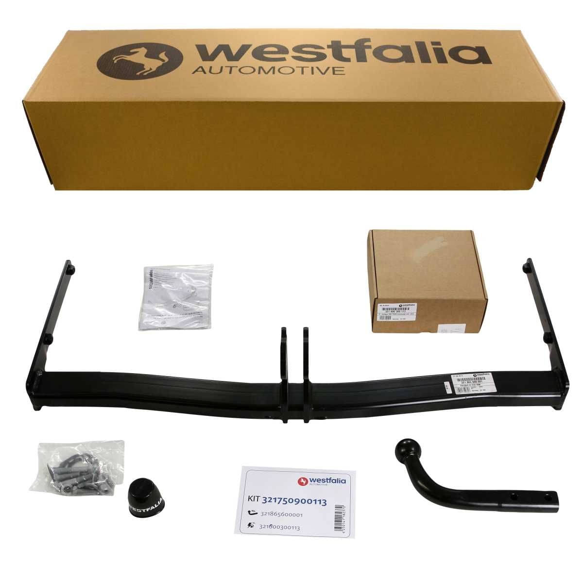 WESTFALIA Starre Anhängerkupplung VW Golf 5/6 Limo (inkl Plus/Crossgolf) 10/03-11/13 Set inkl E-Satz Westfalia Starre Anhaengerkupplung fuer VW Golf 5-6 Limousine -incl Plus-Crossgolf- -BJ 10-2003-11-2013- - im Set mit 13-pol. fahrzeugspezifischem Elektrosatz - 321750900113