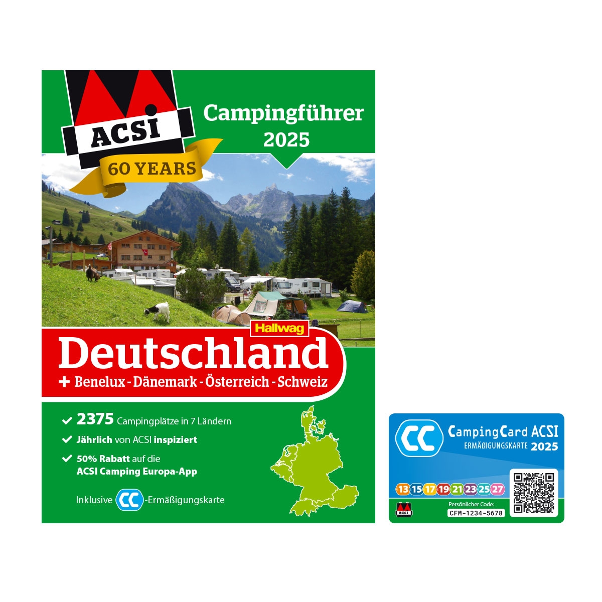 ACSI CampingCard - Campingfuehrer Deutschland 2025