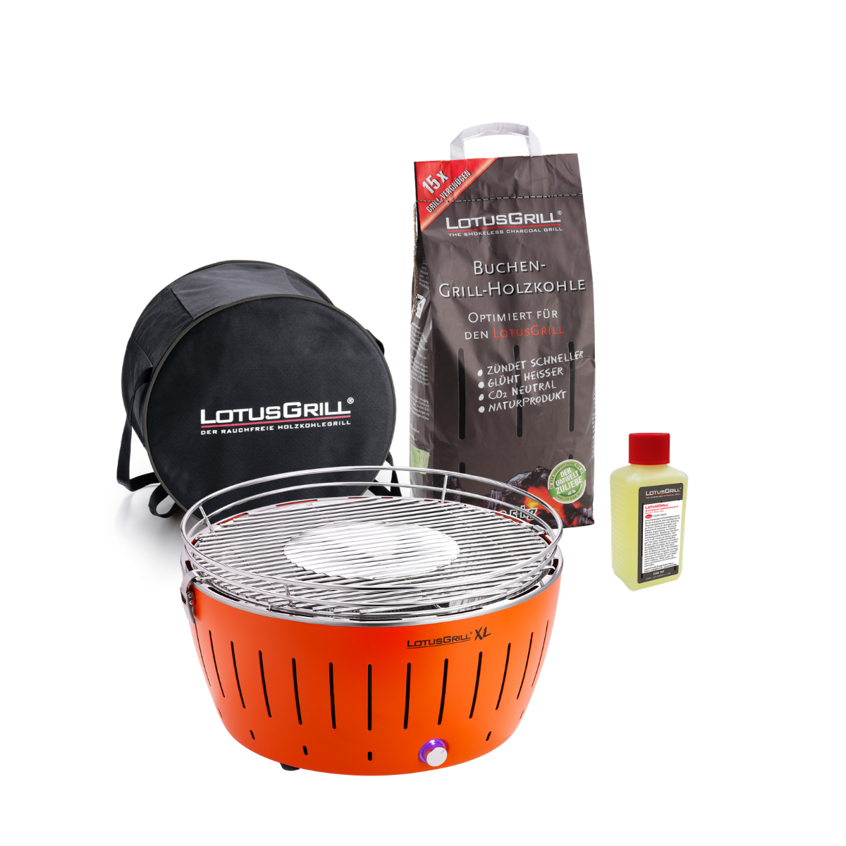 LotusGrill Starter-Set XL - Mandarinenorange - G-OR-435P LK-2500 BP-L-200