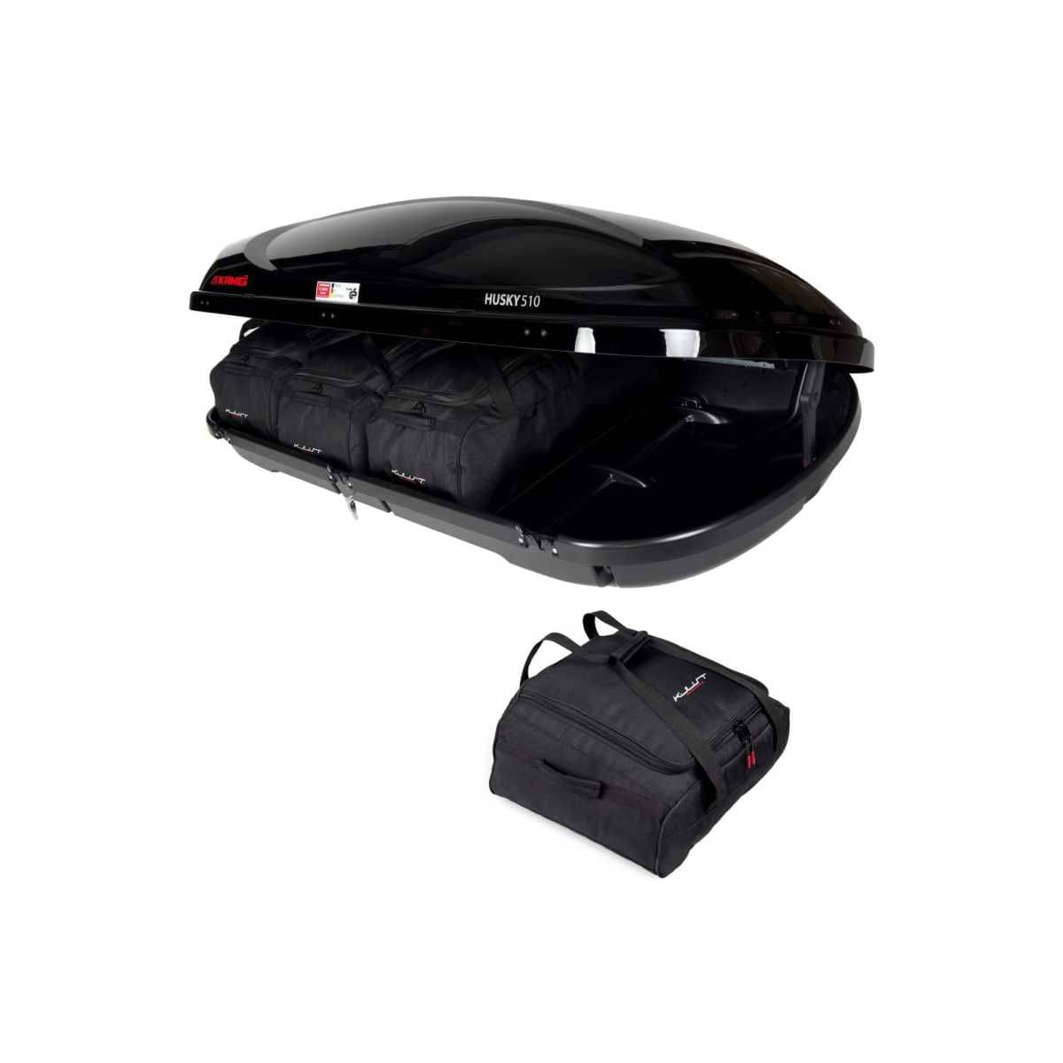 KJUST Dachboxen Taschen Set fuer Dachbox KAMEI HUSKY 510 4er-Set - 13133