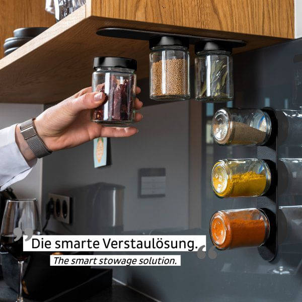 SILWY Feinkost Magnetglaeser BLACK - CLASSY -192 ml- FM-192-BCS-SM