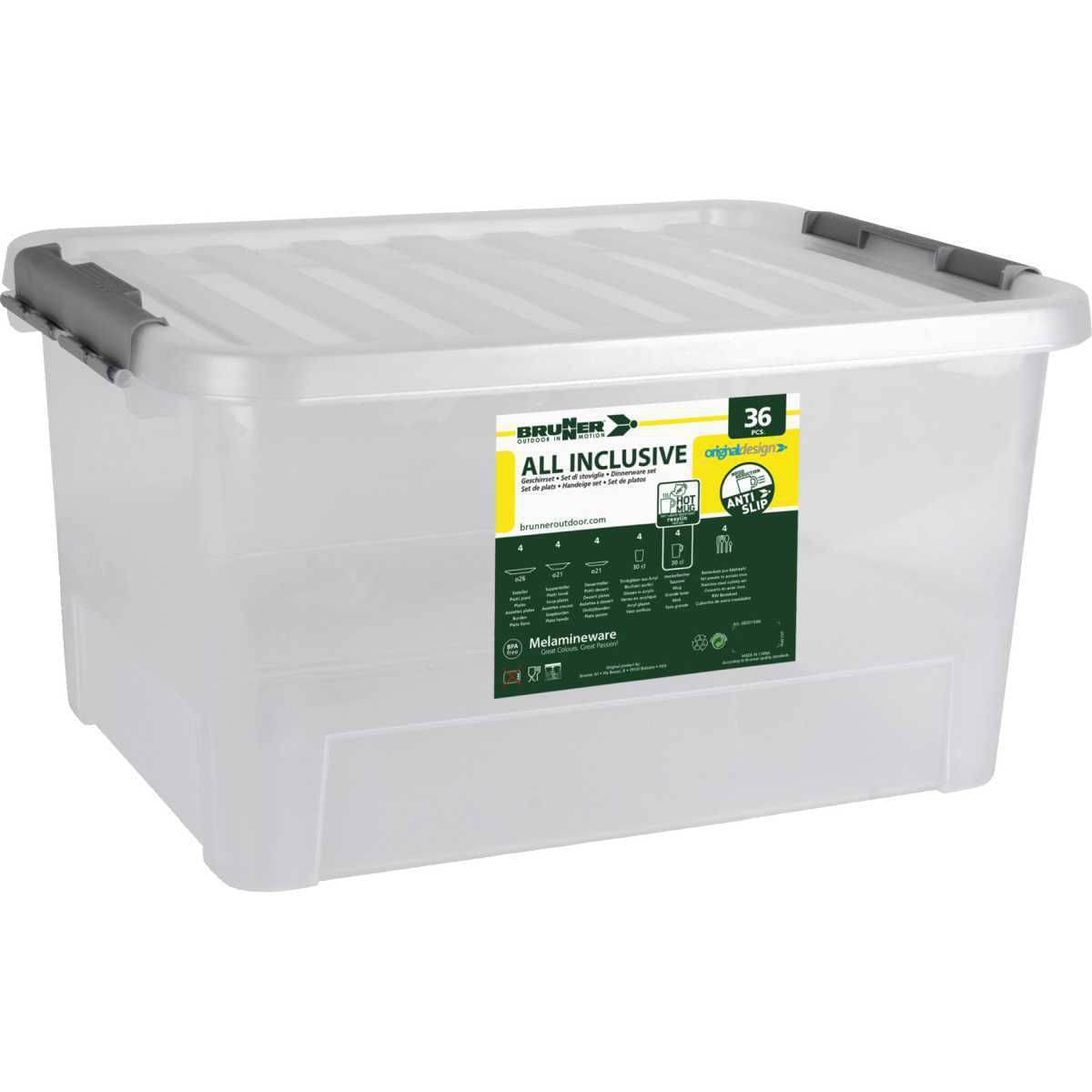 BRUNNER All Inclusive Dolomit Geschirrset gruen 36-tlg - 0830154N.C43