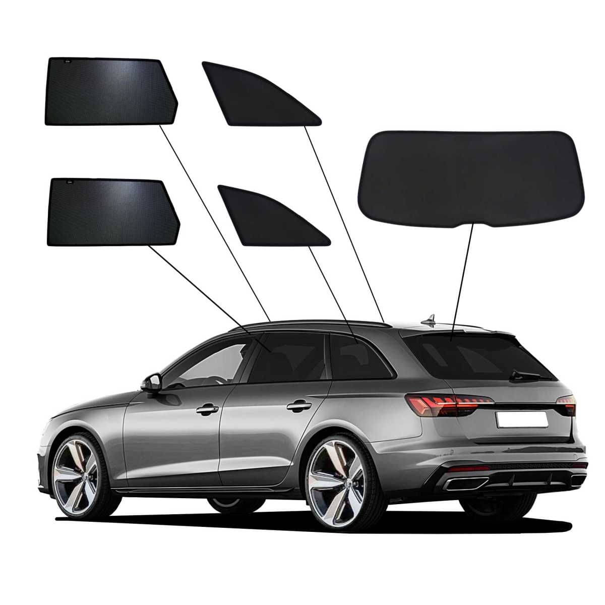WINDESA SunClip Sonnenschutz - Sichtschutz Audi A4 Avant Bj. 2015-2024 Set ABC - sun-10385abc