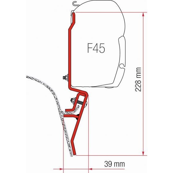 FIAMMA Adapter Kit VW T3 fuer Markise F45 F43 ZIP 98655-035