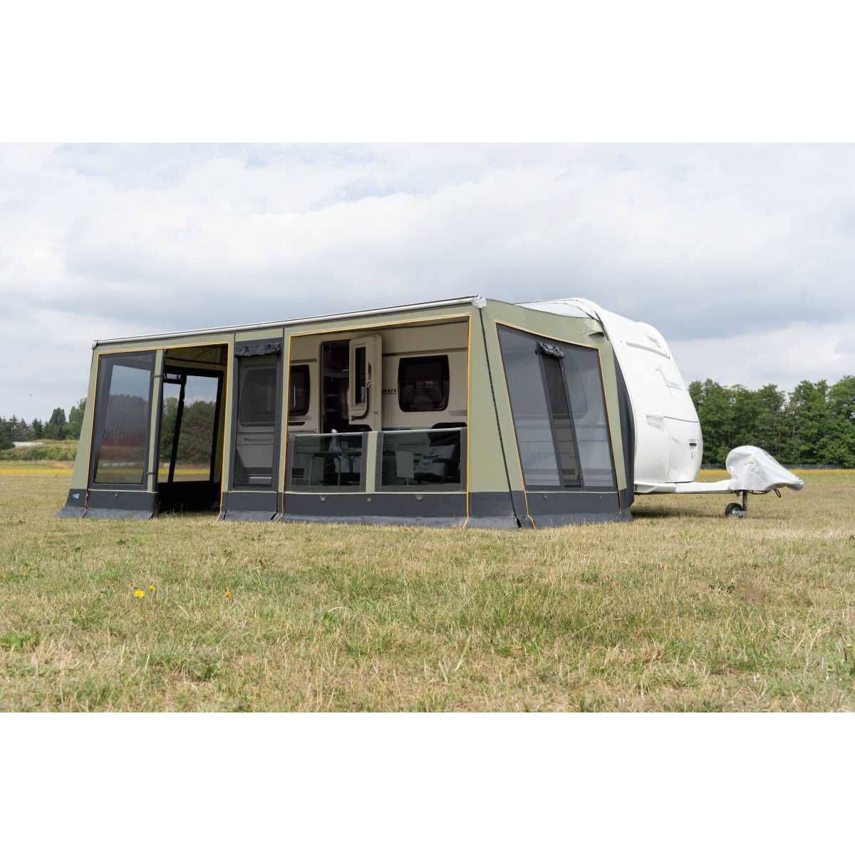 WIGO Markisenzelt ROLLI PLUS Modul Moos Gr. 13 Umlaufmass 1121 - 1155 cm Auszug 250 cm - 6609