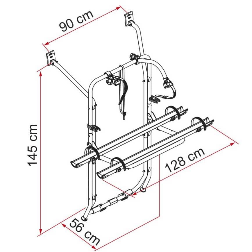 FIAMMA Carry Bike VW T5 Fahrradtraeger fuer 4 Fahrraeder - 02096-17- 08831A01- 08831C01- 98656N566 98656N566