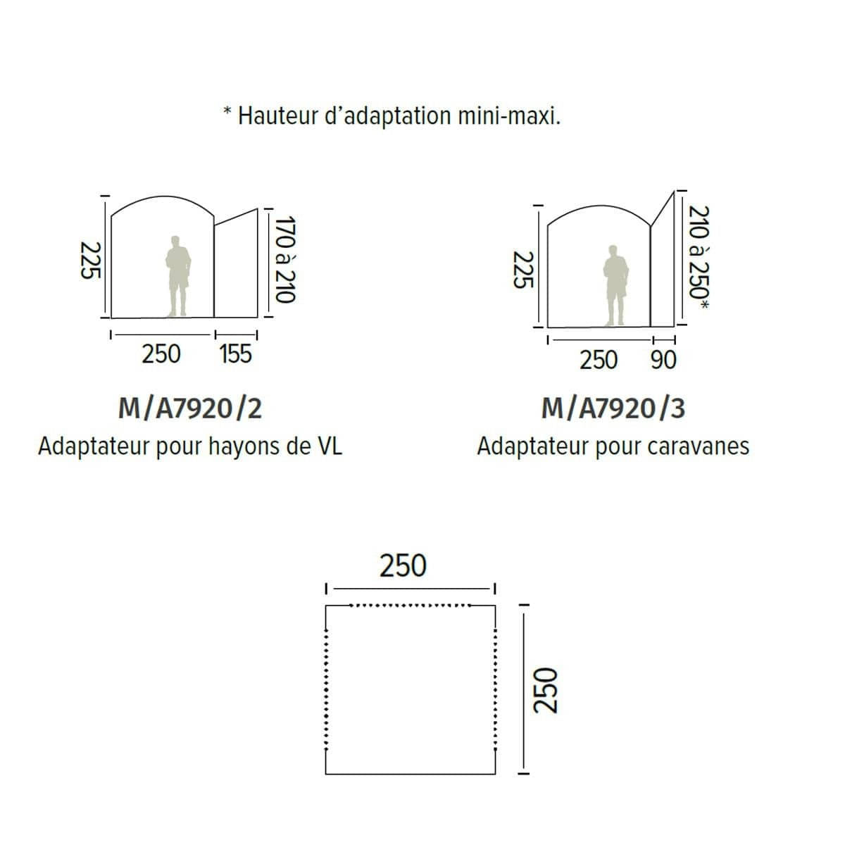 TRIGANO aufblasbarer Pavillon PALMA, 250x250 cm TRIGANO aufblasbarer Pavillon PALMA- 250x250 cm - M-7623-3