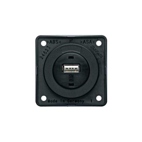 BERKER INTEGRO Flow Einbau-USB-Ladesteckdose 12V anthrazit matt Einsatz schwarz - 9 2603 25 05