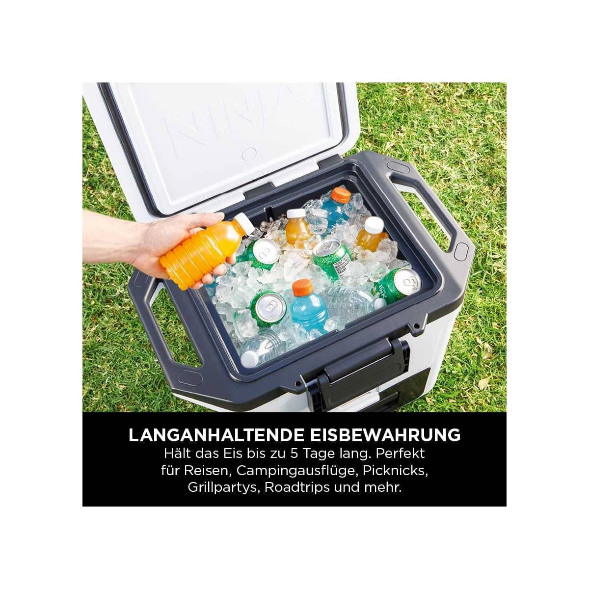 NINJA FrostVault 28L Kuehlbox mit Trockenzone- Wolkenweiss - FB131EUWH